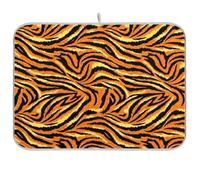 Tappetino scolapiatti assorbente con stampa tigre, per bancone della cucina, tappetino scolapiatti reversibile, arancione giallo, 40 x 45 cm