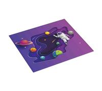 Tappetino scolapiatti assorbente, motivo astronauta in missione nello spazio, 40,6 x 45,7 cm, tappetino scolapiatti per cucina, tappetino scolapiatti natalizio con anello per appendere