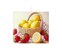 Tappetino scolapiatti assorbente per bancone della cucina, con limone e fragola, tappetino assorbente per scolapiatti da giardino, in microfibra, per bancone della cucina, protezione da bar, 40,6 x