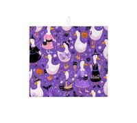 Tappetino scolapiatti assorbente per bancone della cucina, fantasia con oche viola, tappetino scolapiatti assorbente, divertente tappetino in microfibra per asciugare il bancone della cucina, 40,6 x