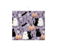 Tappetino scolapiatti assorbente per bancone della cucina, fantasmi e gatti, tappetino scolapiatti in microfibra, fantasia decorazione per bancone della cucina, 40,6 x 45,7 cm