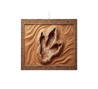 Tappetino scolapiatti assorbente per bancone della cucina, tappetino assorbente per scolapiatti con impronta di dinosauro, tappetino scolapiatti in stile rustico antico, per proteggere bar, 40,6 x