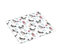 Tappetino scolapiatti assorbente per cucina, 40,6 x 45,7 cm, motivo cane husky, tappetino scolapiatti natalizio con anello per appendere