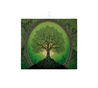 Tappetino scolapiatti assorbente per cucina, motivo albero della vita, tappetino scolapiatti assorbente, in microfibra, per bar, 40,6 x 45,7 cm