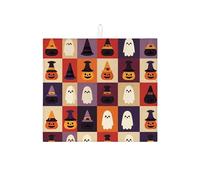 Tappetino scolapiatti assorbente per cucina, motivo zucca e fantasma, divertente, in microfibra, per proteggere il bancone della cucina, 40,6 x 45,7 cm