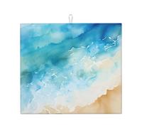 Tappetino scolapiatti assorbente per piatti da spiaggia ad acquerello, per bancone della cucina, tappetino da caffè Hawaii, protezione scolapiatti con anello per appenderlo, 40,6 x 45,7 cm