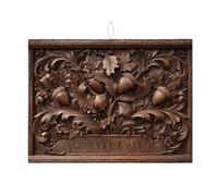 Tappetino scolapiatti autunnale a forma di ghianda per bancone della cucina, design rustico con foglie assorbenti, tappetino scolapiatti in microfibra stagionale per decorazione bancone della cucina