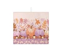 Tappetino scolapiatti autunnale a forma di zucca per bancone della cucina, tappetino assorbente per scolapiatti floreale, comodo tappetino in microfibra per bancone della cucina, protezione da bar