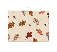 Tappetino scolapiatti autunnale alla moda per bancone della cucina, in microfibra, assorbente, riutilizzabile, lavabile, extra large, 45,7 x 61 cm