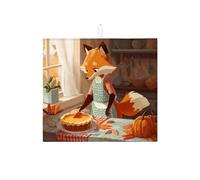 Tappetino scolapiatti autunnale con volpe per bancone della cucina, accogliente, rustico, assorbente, in microfibra, per bancone della cucina, protezione da bar, 40,6 x 45,7 cm