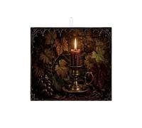 Tappetino scolapiatti autunnale per bancone della cucina, tappetino assorbente per scolapiatti a foglia scura, tappetino scolapiatti rustico medievale in microfibra, protezione 40,6 x 45,7 cm