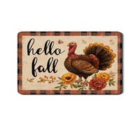 Tappetino scolapiatti autunnale per bancone della cucina, tappetino scolapiatti in gomma assorbente con motivo floreale in Turchia, tappetino scolapiatti in pelle PU per cucina, bar, 30,5 x 50,8 cm