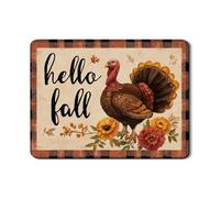 Tappetino scolapiatti autunnale per bancone della cucina, tappetino scolapiatti in gomma assorbente con motivo floreale in Turchia, tappetino scolapiatti in pelle PU per cucina e bar, 45,7 x 61 cm