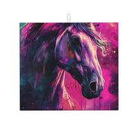 Tappetino scolapiatti bianco con pittura ad acquerello, tappetino in microfibra per scolapiatti per bancone della cucina, tappetino per scolapiatti super assorbente, lavabile in lavatrice, 40,6 x 45,7