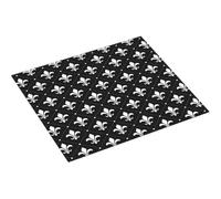 Tappetino Scolapiatti Black Fleur De Lis Tappetino Lavello Assorbente Con Anello Per Appendere Tovaglietta, Per Bancone Cucina, Bicchieri Di Vino, Tazza, 41x46cm