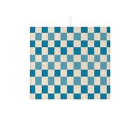 Tappetino scolapiatti blu a scacchi per cucina, elegante motivo scozzese assorbente, tappetino scolapiatti in microfibra per bancone della cucina, 40,6 x 45,7 cm