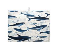 Tappetino scolapiatti blu acquerello balena assorbente tappetino scolapiatti per bancone della cucina tappetino scolapiatti tappetino scolapiatti tappetino scolapiatti tappetino scolapiatti 45,7 x 61