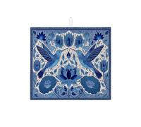Tappetino scolapiatti blu con colibrì per bancone della cucina, tappetino assorbente per scolapiatti floreale, tappetino in microfibra primaverile per proteggere il bancone della cucina, 40,6 x 45,7