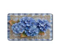 Tappetino scolapiatti blu floreale per bancone della cucina, elegante tappetino in gomma assorbente vintage testurizzata per scolapiatti, protezione da tavolo a molla, 30,5 x 50,8 cm