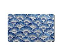 Tappetino scolapiatti blu per bancone della cucina, elegante tappetino in gomma assorbente ispirato all'oceano, tappetino scolapiatti estivo in pelle PU per bar 30,5 x 50,8 cm