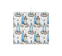 Tappetino scolapiatti blu per bancone della cucina, guscio e lanterna, assorbente, tappetino scolapiatti in microfibra Summer Ocean, per bar, 40,6 x 45,7 cm