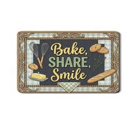 Tappetino scolapiatti blu vintage per bancone della cucina, tappetino in gomma assorbente rustico, tappetino per asciugare in stile fattoria per cucina, caffè e bar, 30,5 x 50,8 cm