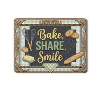 Tappetino scolapiatti blu vintage per bancone della cucina, tappetino in gomma assorbente rustico, tappetino per asciugare in stile fattoria per cucina, caffè e bar, 45,7 x 61 cm