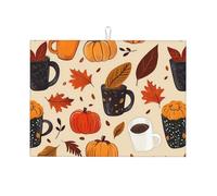 Tappetino scolapiatti carino alla moda autunnale per bancone della cucina in microfibra assorbente scolapiatti riutilizzabile lavabile extra large 45,7 x 61 cm
