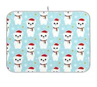 Tappetino scolapiatti carino orso polare St Patricks Day Mat 45,7 x 61,7 cm da cucina scolapiatti protezione resistente al calore XL