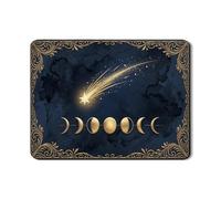 Tappetino scolapiatti celestiale per bancone della cucina, tappetino scolapiatti in gomma assorbente vintage blu navy, design artistico con stelle e luna, 45,7 x 61 cm