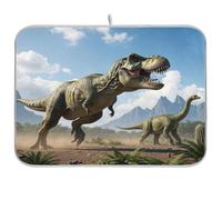 Tappetino scolapiatti classico con dinosauro blu, reversibile, tappetino per scolapiatti ad asciugatura rapida, per cucina, 40,6 x 45,7 cm