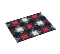 Tappetino scolapiatti classico con stampa scozzese rossa e blu, per bancone della cucina, 45,7 x 61 cm, assorbente in microfibra, tappetino antiscivolo per scolapiatti con anello per appendere