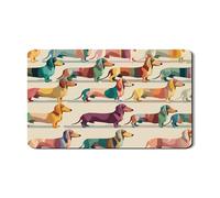 Tappetino scolapiatti colorato a forma di bassotto per cucina, divertente tappetino in gomma assorbente per scolapiatti a forma di animale, tappetino in pelle PU per gli amanti dei cani, 30,5 x 50,8