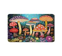 Tappetino scolapiatti colorato a forma di fungo per bancone della cucina, arte fantasiosa e fantasia, in gomma assorbente, tappetino scolapiatti per cucina, decorazione autunnale, 30,5 x 50,8 cm