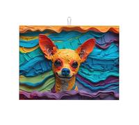 Tappetino scolapiatti colorato a trama chihuahua, in microfibra, grande, per bancone della cucina, super assorbente, tappetino scolapiatti facile da pulire, 45,7 x 61 cm