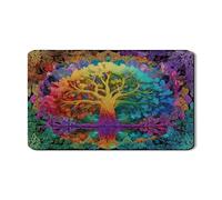 Tappetino scolapiatti colorato con albero per bancone della cucina, arte astratta assorbente in gomma scolapiatti tappetino scolapiatti ispirato alla natura tappetino in pelle PU per bar 30,5 x 50,8