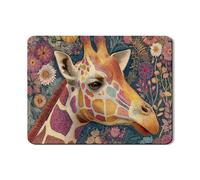 Tappetino scolapiatti colorato con giraffa per bancone della cucina, in gomma assorbente, motivo floreale vivace, tappetino scolapiatti in pelle PU bohémien, per cucina, bar, protezione 45,7 x 61 cm