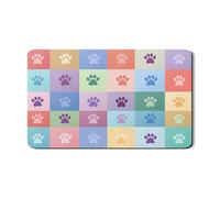 Tappetino scolapiatti colorato con stampa di zampe, per bancone della cucina, in gomma assorbente, divertente tappetino scolapiatti in pelle PU per gli amanti degli animali, 30,5 x 50,8 cm