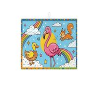 Tappetino scolapiatti colorato con uccelli tropicali per bancone della cucina, tappetino assorbente per scolapiatti con animali giocosi, tappetino in microfibra divertente per l'estate per proteggere