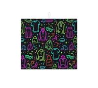 Tappetino scolapiatti colorato e alla moda per bancone della cucina, tappetino assorbente al neon per scolapiatti divertente, in microfibra, per bar, 40,6 x 45,7 cm