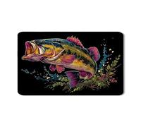 Tappetino scolapiatti colorato per bancone della cucina, in gomma assorbente ispirata alla natura, decorazione per pesca primaverile, 30,5 x 50,8 cm