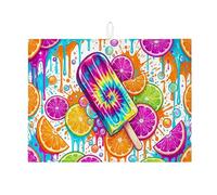 Tappetino scolapiatti colorato per bancone della cucina, tappetino assorbente per scolapiatti colorato agli agrumi, divertente, in microfibra, protezione per l'estate, 45,7 x 61 cm