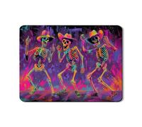 Tappetino scolapiatti colorato scheletro per bancone della cucina, divertente scheletro danza assorbente in gomma scolapiatti tappetino scolapiatti tappetino per Halloween in pelle PU 45,7 x 61 cm