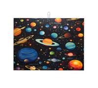Tappetino scolapiatti colorato Spazio Universo Pianeta Assorbente Stuoia di asciugatura per il bancone della cucina Tappetino antiscivolo scolapiatti tappetino scolapiatti, 45,7 x 61 cm