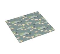 Tappetino scolapiatti colorato verde capra - Tappetino assorbente per bancone della cucina, 40,6 x 45,7 cm, tappetino scolapiatti natalizio con anello per appendere