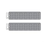 Tappetino scolapiatti compatto in silicone per soluzioni salvaspazio da cucina, 35 cm, 55 cm, 70 cm (grigio, 35 cm, 2 pezzi)