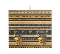 Tappetino scolapiatti con affreschi faraonici egiziani, scolapiatti per macchina da caffè, assorbente, in microfibra, per bancone della cucina, 40,6 x 45,7 cm