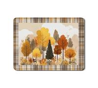 Tappetino scolapiatti con alberi autunnali per bancone della cucina, accogliente tappetino scolapiatti in gomma assorbente rustico ispirato alla natura, tappetino in pelle PU per protezione bar 45,7 x