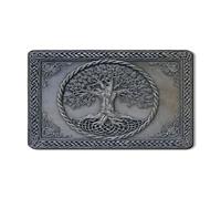 Tappetino scolapiatti con albero della vita celtico per bancone della cucina, tappetino scolapiatti in gomma assorbente grigio astratto, tappetino scolapiatti in pelle PU autunnale, 30,5 x 50,8 cm