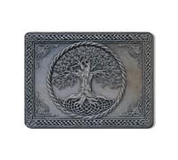 Tappetino scolapiatti con albero della vita celtico per bancone della cucina, tappetino scolapiatti in gomma assorbente grigio astratto, tappetino scolapiatti in pelle PU autunnale, 45,7 x 61 cm